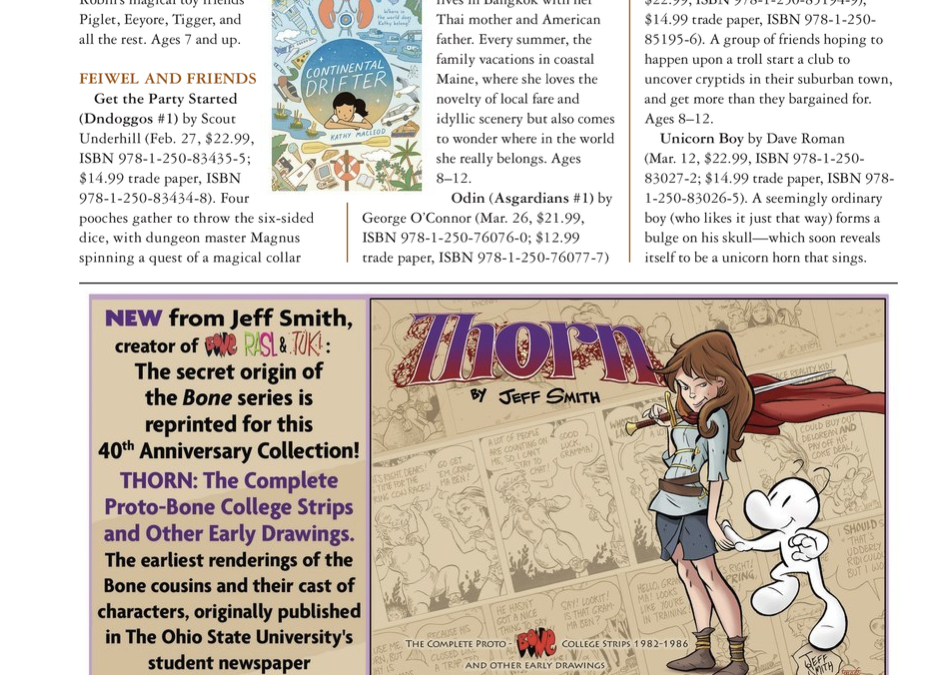 THORN featured in PW’S Spring Comics and Graphic Novels Annoucement